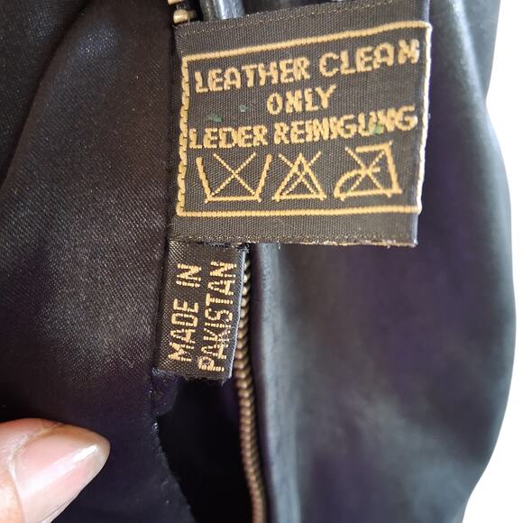 Durkee's Express American Classic Leather Mission Biker Motorcycle Jacket BLK-M - Picture 8 of 10